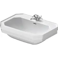 Duravit Waschtisch 1930 70x50cm, 1 HL, 2 HL vorg, m Ü, HLB, w WG