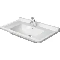 Duravit Möbelwaschtisch Starck 3 85x48,5cm, we, m HL, ÜL, Hahnlochbank