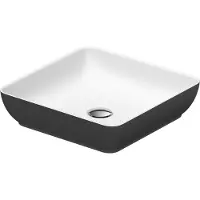 Duravit Aufsatzwaschtisch DuroCast + Sivida 40x40cm, I.Fa w m, Auß.Fa dunkelgr. ma