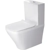 Duravit Stand-WC DuraStyle Kombi 63cm Tiefspüler, für aufgesetzten Spülkasten, Abgang Vario, 21550900001, Farbe: Weiß mit Wondergliss