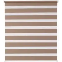 K-Home Doppelrollo "Ancona" Gr. 3, braun (mokka), B:60cm H:150cm, Polyester, Rollos, Doppelrollo, im Fixmaß
