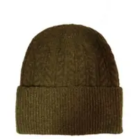 Capelli New York Beanie , Damen, loden, Strick, Obermaterial: 50% Polyacryl, 50% Polyamid, gemustert, unifarben, Mützen Beanie, Feinstrick, Zopfmuster, Einheitsgröße