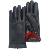 PEARLWOOD Lederhandschuhe "Ann", Damen, Gr. 8, schwarz, Leder, unifarben, Handschuhe Lederhandschuhe, Dekorative Handsteppung am Bund