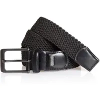 MONTI Ledergürtel "MONZA", Herren, Gr. 90, schwarz (schwarz, grau), Materialmix, Gürtel Ledergürtel, strukturierte Optik, modern