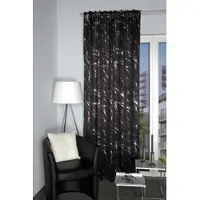 Home wohnideen Vorhang "FORCE" Gr. 3, silber (silberfarben), B:140cm H:225cm, Polyester, Gardinen, Vorhang, Kombibandschal bedruckt