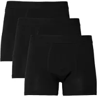 Selected Boxershorts "SLHLIAM 3-PACK TRUNK NOOS", Herren, Gr. M, 3 Stk., schwarz (2schwarz), Jersey, Obermaterial: 95% Baumwolle, 5% Elasthan, unifarben, eng, Unterhosen Boxershorts
