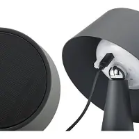 Sigor Akku-Tischleuchte Solino 262mm graphitgrau 3W 2700K IP44 280lm Ra85 Solar/USB-C