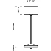 Sigor LED-Akku-Tischlampe Veluna, beige, Höhe 25 cm, IP44, dim CCT