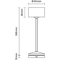 Sigor LED-Akku-Tischlampe Veluna, weiß, Höhe 25 cm, IP44, dim, CCT