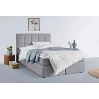 Home affaire Boxbett "Ovalo auch in Überlänge erhältlich", grau, B:154cm L:210cm, Komplettbetten, Boxbett, wahlweise mit Bettkasten, in H2, H3 & H4 erhältlich