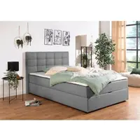 Home affaire Boxbett "Carde", grau, B:154cm L:230cm, Komplettbetten, Boxbett, wahlweise mit Bettkasten, in H2, H3 & H4 erhältlich