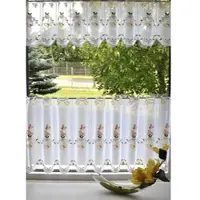 Stickereien Plauen Scheibengardine "Schmetterling" Gr. 5, bunt, B:210cm H:30cm, Voile, Polyester, Gardinen, Scheibengardine