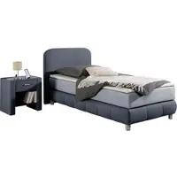 Home affaire Boxspringbett "Cesson, in verschiedenen Breiten", blau, B:107cm L:207cm, Komplettbetten, Boxspringbett, inkl. Topper, wahlweise in H2, H3 oder H4 erhältlich