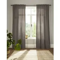 Otto Home Vorhang "Elby 2" Gr. 6, braun (hellbraun), B:142cm H:295cm, Jacquard, Baumwolle, Polyester, Gardinen, Vorhang, basic, transparent, monochrom, bis 295 cm Länge