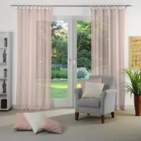 Wirth Vorhang "Sunday, 1 Stück, Schlaufen, halbtransparent, nach Maß, Jacquard" Gr. 4, rosa, B:141cm H:245cm, Jacquard, Baumwolle, Polyester, Gardinen, Vorhang, nach Maß