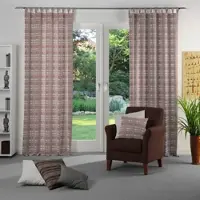 Wirth Vorhang "Laufenberg" Gr. 2, rot (apricot), B:132cm H:145cm, Jacquard, Baumwolle, Polyester, Gardinen, Vorhang