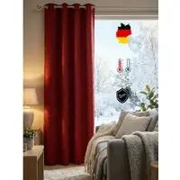 Wirth Vorhang "Trondheim B" Gr. 3, rot, B:132cm H:180cm, Chenille, Polyacryl, Gardinen, Vorhang