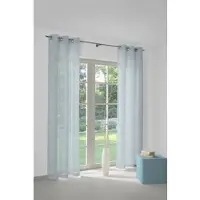 Wirth Vorhang "Sunday" Gr. 2, blau, B:141cm H:175cm, Jacquard, Baumwolle, Polyester, Gardinen, Vorhang, nach Maß