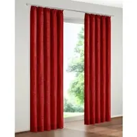 Wirth Vorhang "Trondheim 234 g/m2" Gr. 7, rot, B:132cm H:255cm, Chenille, Polyacryl, Gardinen, Vorhang