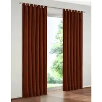 Wirth Vorhang "Warnow" Gr. 13, braun (schoko), B:132cm H:255cm, Chenille, Polyacryl, Gardinen, Vorhang