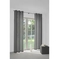 Wirth Vorhang "Sunday" Gr. 2, grau (dunkelgrau), B:141cm H:175cm, Jacquard, Baumwolle, Polyester, Gardinen, Vorhang, nach Maß