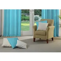 Wirth Dekokissen "Lahnstein" Gr. 3, blau (türkis, gemustert unifarben), B:40cm L:60cm, Polyester, Dekokissen_Sitzkissen_Kissenhüllen, Dekokissen, Kissenhülle ohne Füllung, 2 Stück
