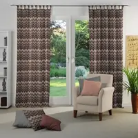 Wirth Vorhang "Benewitz" Gr. 2, orange (terrakotta), B:132cm H:145cm, Jacquard, Baumwolle, Polyester, Gardinen, Vorhang
