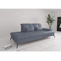 Sit&More Recamiere SIT & MORE "Amica, inkl. Sitztiefenverstellung und Armteilverstellung", bunt (graublau), B:231cm H:90cm T:122cm, Sofas, Recamiere, wahlweise mit Kopfteilverstellung und Stauraum