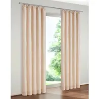 Wirth 1100000002199 "Warnow" Gr. 4, beige (natur), B:132cm H:225cm, Chenille, Polyacryl, Gardinen, 1100000002199, 270 g/m2, Topseller