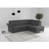Otto Home Ecksofa "Glendale, L-Form", grau (dunkelgrau), B:247cm H:84cm T:193cm, 95% Polyester, 5% Polyamid, Sofas, Ecksofa, inkl. Kopfteilverstellung, wahlweise mit Vorziehsitz und Bettkasten