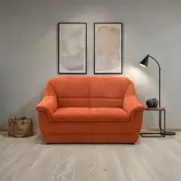 Domo 2-Sitzer "Lale, zeitloses und komfortables Sofa, bequeme Armlehnen, Breite 155cm", terra, B:155cm H:88cm T:93cm, 100% Polyester, Sofas, 2-Sitzer