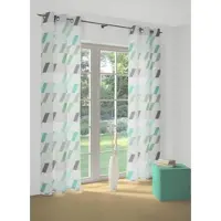 Wirth 1100000002199 "Bray" Gr. 2, grün (mint), B:132cm H:175cm, Jacquard, Baumwolle, Polyester, Gardinen, 1100000002199