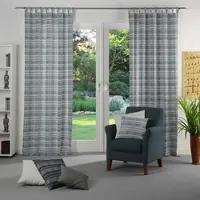 Wirth Vorhang "Laufenberg" Gr. 2, blau, B:132cm H:145cm, Jacquard, Baumwolle, Polyester, Gardinen, Vorhang