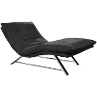 W.Schillig Relaxliege "daily dreams", grau (anthrazit s37), B:95cm H:91cm T:170cm, Stoff S37 (100% Polyester), Sofas, Relaxliege, in Waffelkissen-Optik, wahlweise mit Motor, Kufengestell, in 2 Breiten
