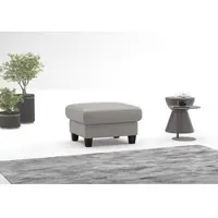 Home affaire Polsterhocker "Varese", grau (light grau), B:77cm H:49cm T:67cm, Hocker, Polsterhocker, Kreuznaht in beige