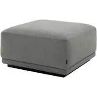 Set One By Musterring Hocker "JustB PM200 B/T 80/80cm", grau (turtle), B:80cm H:41cm T:80cm, 94% Polyester, 6% Nylon, Hocker, Hocker, mit Wellenunterfederung & HR-Kaltschaum, Holzrahmen in Schwarz