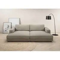 Home affaire Loungesofa "Enisa, B/T/H: 290/170/85 cm", beige (sand), B:290cm H:85cm T:170cm, 95% Polyester, 5% Nylon, Sofas, Loungesofa, Zeitloses und stylisches Loungemöbel, Mega-Sofa, Big-Sofa XXL