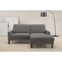 Home affaire Ecksofa "Lecce, L-Form, Federkernpolsterung, Breite 194 cm", anthrazit, B:194cm H:86cm T:164cm, 100% Polyester, Sofas, Ecksofa, inkl. saugroboterfreundliche Höhe & schmale Armlehnen