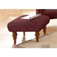 Home affaire Hocker "Lord", rot, B:59cm H:38cm T:59cm, Luxus-Microfaser Lederoptik (100% Polyester);Struktur fein 100% Polyester), Hocker, Hocker, mit echter Chesterfield-Knopfheftung