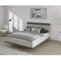 Rauch Futonbett "Bett Doppelbett Holzbett SAJO", beige (champagner, graumetallic), B:165cm H:102cm L:207cm, Betten, Futonbett, mit Farb-Absetzungen in komfortabler Sitzhöhe MADE IN GERMANY