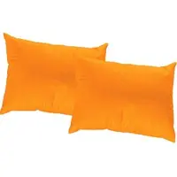 Wirth Dekokissen "WirthNatur" Gr. 2, orange (orange, unifarben), B:50cm L:50cm, Baumwolle, Dekokissen_Sitzkissen_Kissenhüllen, Dekokissen, Kissenhülle ohne Füllung, 2 Stück
