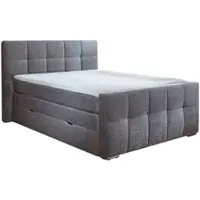 Home affaire Boxspringbett "Rosà", silber (silberfarben), B:184cm L:224cm, Komplettbetten, Boxspringbett, H3/H3, H3/H4, H4/H4 möglich