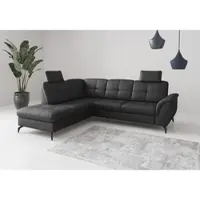 Sit&More Ecksofa SIT & MORE "Zora", schwarz, T:212cm, Sofas, Ecksofa