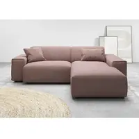 Home affaire Ecksofa "Glimminge L-Form auch in Breitcord, Feincord + Easy care-Bezug", rosa (rosé), B:234cm H:71cm T:191cm, 95% Polyester, 5% Nylon, Sofas, Ecksofa, Breite 234, Zierkissen