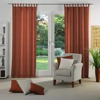 Wirth Vorhang "Toco-Uni" Gr. 3, orange (terra), B:132cm H:225cm, Chenille, Polyacryl, Gardinen, Vorhang