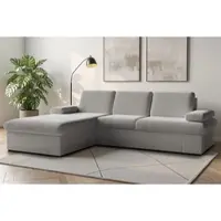 Sit&More Ecksofa SIT & MORE "Moreno L-Form, B: 247 cm", grau, B:247cm H:82cm T:171cm, 100% Polyester, Sofas, Ecksofa, mit Armteilverstellung, optional Bettfunktion