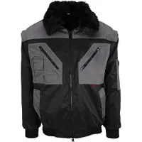 CRAFTLAND Arbeitsjacke "Piloten", Gr. XL, schwarz (schwarz, grau), Obermaterial: 100% Polyester PES., Jacken Arbeitsjacke, Topseller