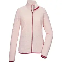 Killtec Strickjacke "KOS 79 WMN FLX JCKT", Damen, Gr. 36, pink, Obermaterial: 97% Polyester, 3% Elasthan, Strickjacken Strickjacke, Powerstretchjacke mit Flechtmuster, 2-Wege-Stretch, Kinnschutz