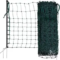 Kerbl Kaninchennetz elektrifizierbar 50 m x 65 cm, Elektrozaun, Bauernhof- & Tierumzäunung, Netz, Grün, Kunststoff, 650 mm