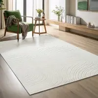 Otto Home Teppich "Novva", creme, B:80cm H:8mm L:150cm, Polyester, Teppiche, Teppich, mit Anti-Rutsch-Rücken und 3D-Optik